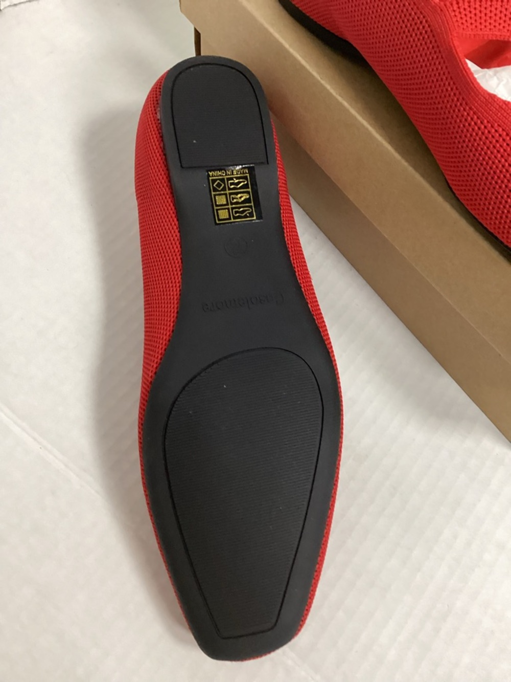 NWT Women's Red Mary Jane Flats with Comfortable Strap so 7:5 - Picture 5 of 6